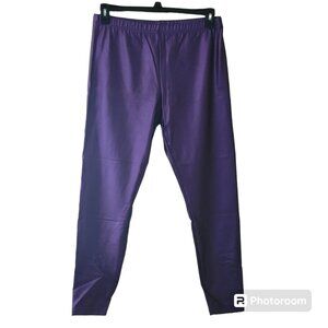 NWOT-Shein Sxy Women's Faux Leather Leggings, Purple-Size: 14/1XL